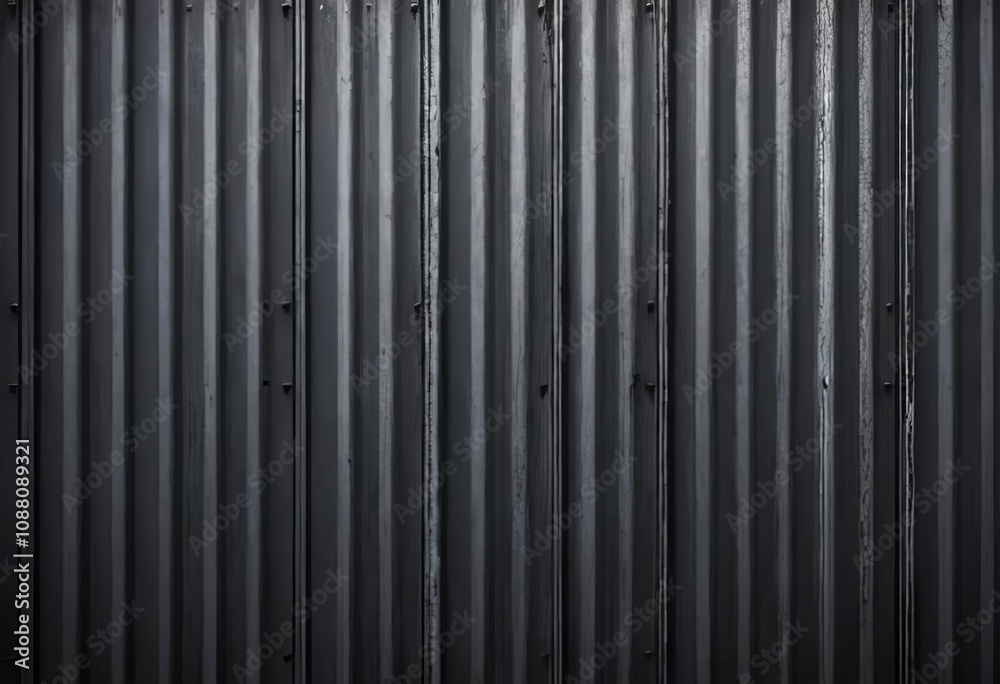 A close-up of a dark corrugated metal sheet with bolts, set against a light background with straight black lines. A close-up of a dark corrugated metal sheet with bolts, set against a light background with straight black lines.