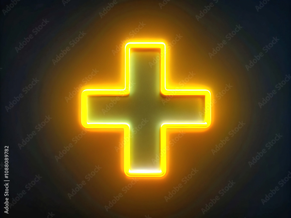 Obraz premium 3d golden cross. cross, icon, button, symbol, medical, sign, plus, switzerland, swiss, aid, flag, first aid, hospital, health, medicine, pharmacy, emergency, illustration, first, add, web, vector, amb