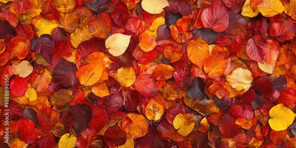 Autumn leaves change to red and yellow. Autumn leaves change to red and yellow.