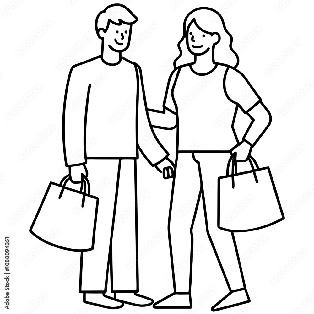 people with eco bags shopping people with eco bags shopping