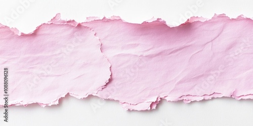 Handmade Pink Paper on a White Background