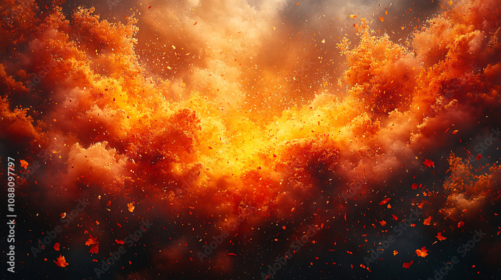 Fototapeta premium Abstract Explosion of Colors and Particles in Dynamic Artistic Backgrounds