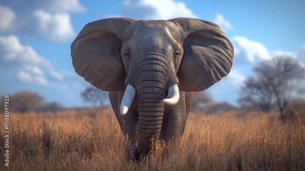 Obraz premium Elephant in the Grass