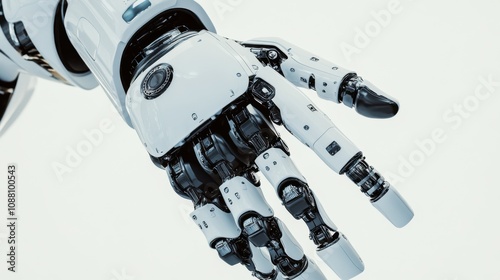 A detailed view of a humanoid robot's modular limb joints, demonstrating flexibility and mobility for varied tasks and environments, Robotics technology style photo