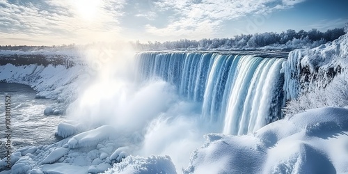Niagara Waterfall in Canada in Winter