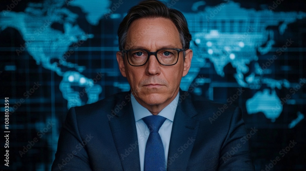 Global Strategist: Portrait of a Confident Businessman Global Strategist: Portrait of a Confident Businessman