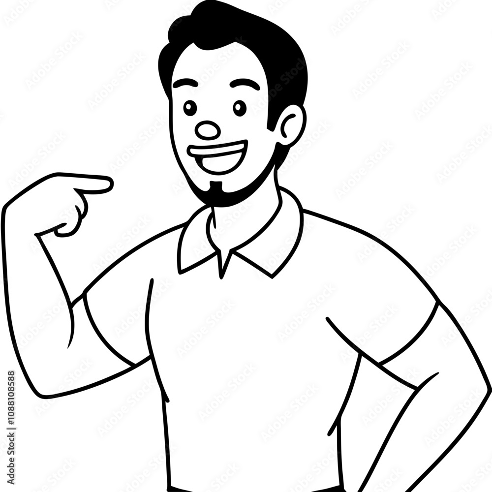 smiling confident man point at himself smiling confident man point at himself