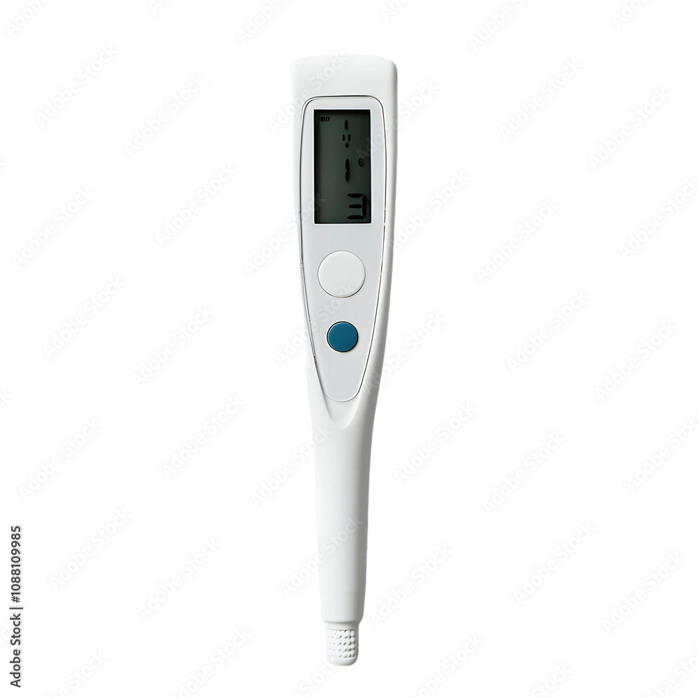 A digital thermometer on transparent background A digital thermometer on transparent background