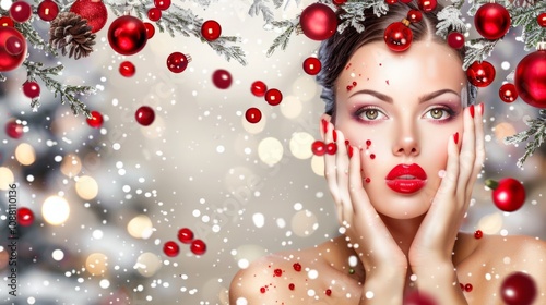 Beautiful holiday makeup, Christmas makeup