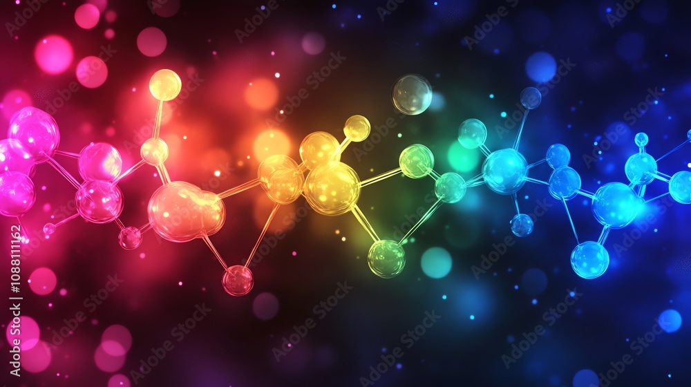 Colorful abstract molecule structure background. Colorful abstract molecule structure background.