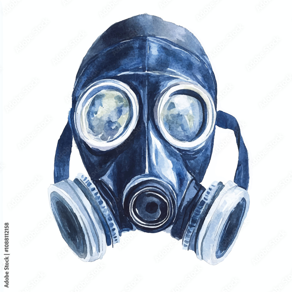 Oxygenmask Ambulance watercolor clipart illustration Oxygenmask Ambulance watercolor clipart illustration