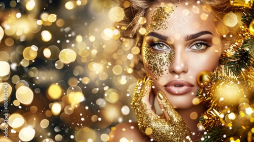 Beautiful holiday makeup, Christmas makeup