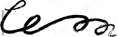 Spiral and swirl brush strokes. Design decoration