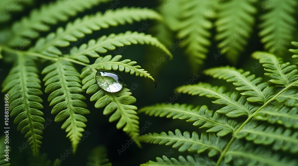 Water Drop on Fern Leaf Water Drop on Fern Leaf