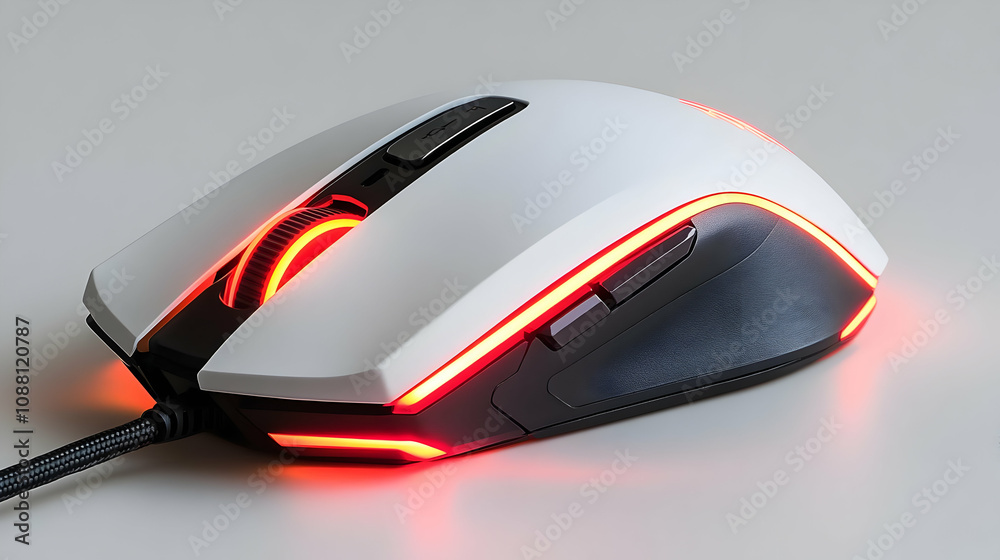 Red Illuminated Gaming Mouse Product Shot Red Illuminated Gaming Mouse Product Shot