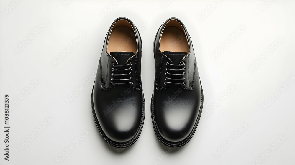 Black Leather Oxford Shoes Product Photo Black Leather Oxford Shoes Product Photo