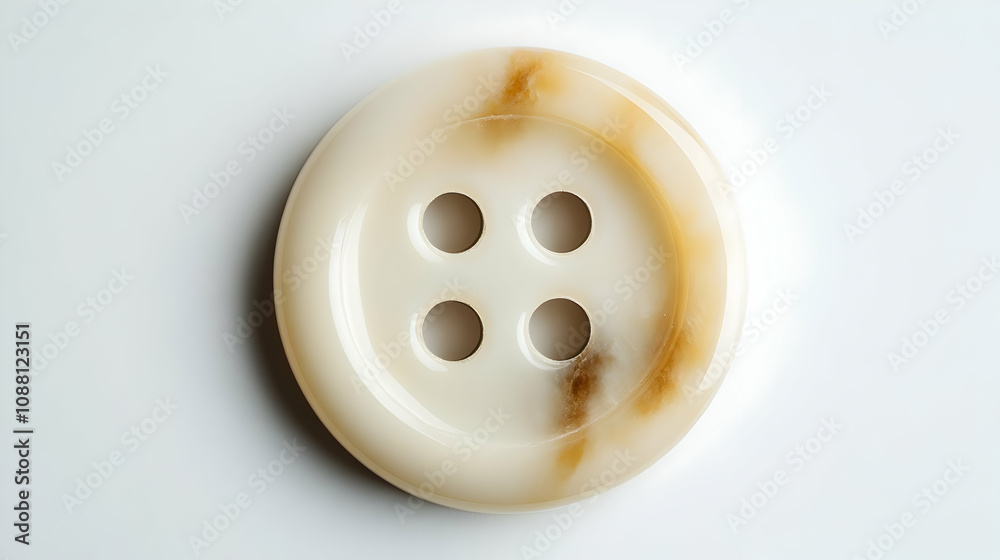 Creamy Beige Button Detailed Macro Shot Creamy Beige Button Detailed Macro Shot