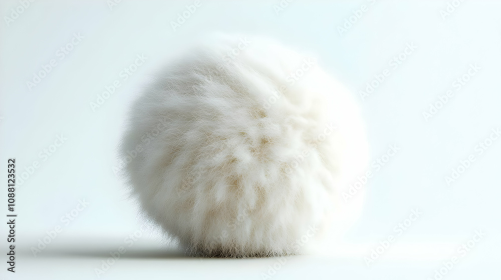 Fluffy White 3D Sphere Illustration Fluffy White 3D Sphere Illustration