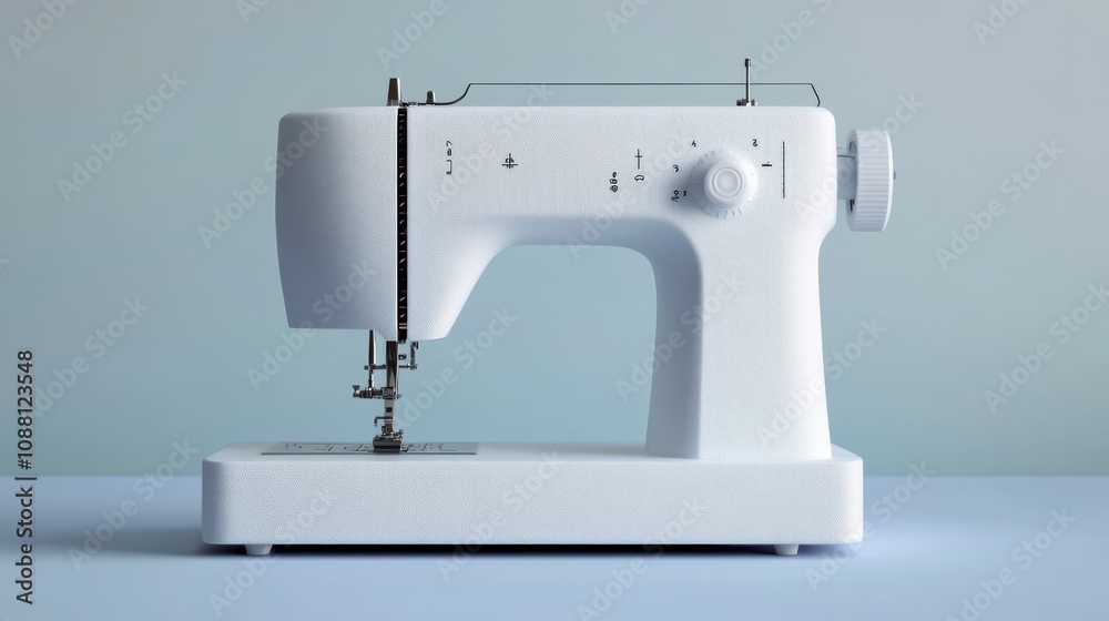 Modern Sewing Machine on a Light Surface, Ideal for Crafting and DIY Projects. Generative AI Modern Sewing Machine on a Light Surface, Ideal for Crafting and DIY Projects. Generative AI