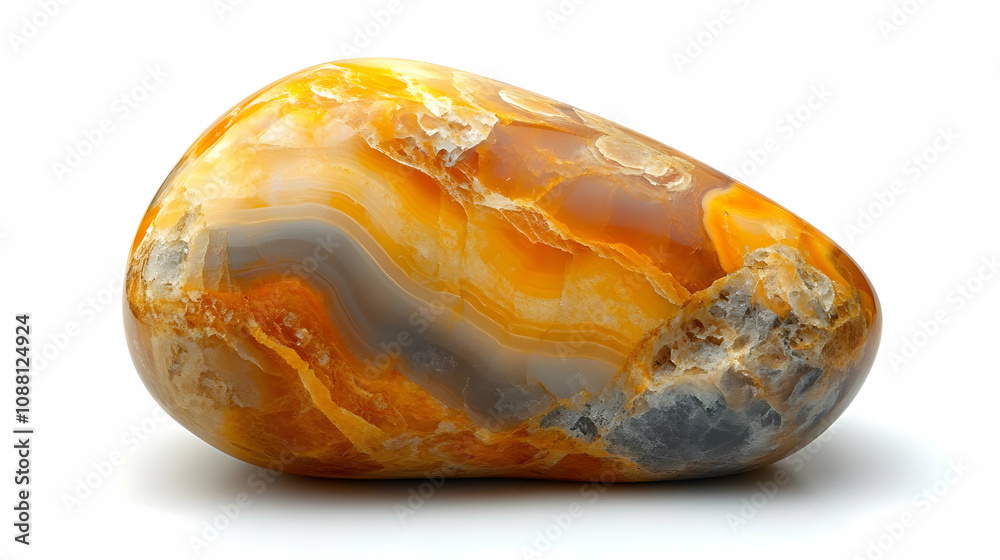 Orange Agate Stone Polished Tumbled Gemstone Orange Agate Stone Polished Tumbled Gemstone