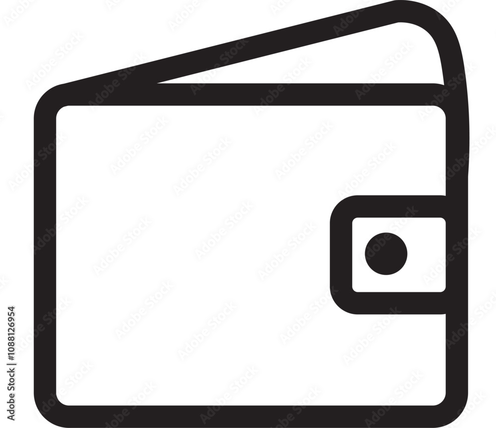 Stylized illustration of a leather wallet Stylized illustration of a leather wallet