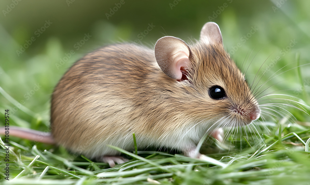 field mouse in the grass-generative ai field mouse in the grass-generative ai