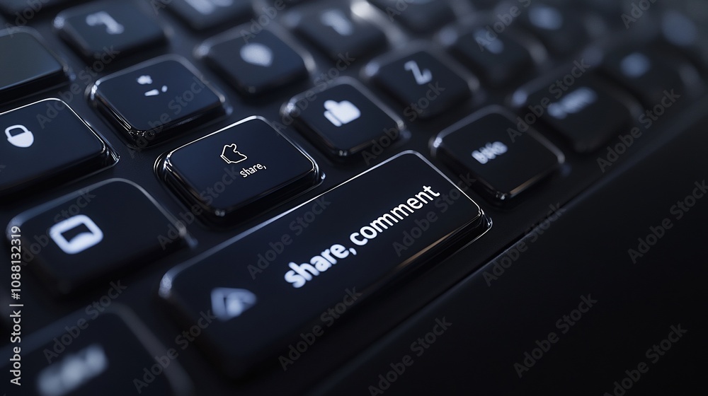 Close-up of keyboard with Close-up of keyboard with