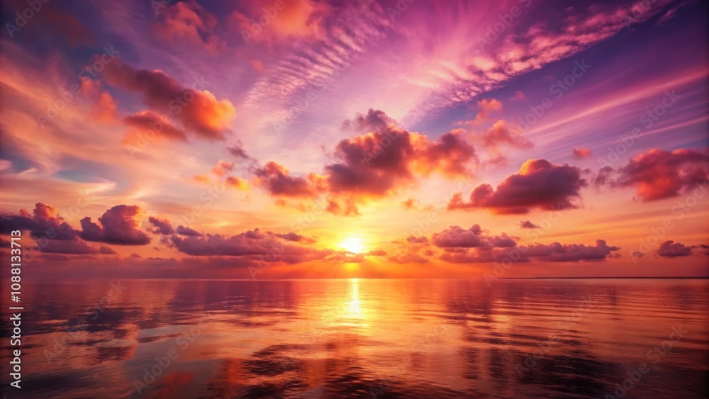 Sunset over land and sky in pink warm tone, sunset, pink, warm, sky, clouds, landscape, evening, peaceful, serene, nature Sunset over land and sky in pink warm tone, sunset, pink, warm, sky, clouds, landscape, evening, peaceful, serene, nature