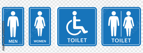 Restroom Icon Set | Male and Female Toilet Vector Symbols