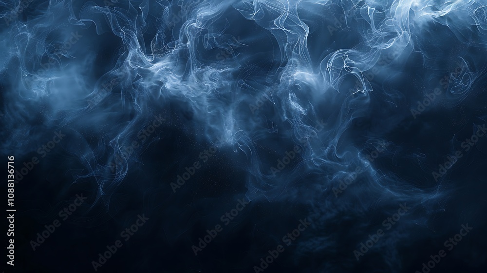 Obraz premium White smoke on a black background .