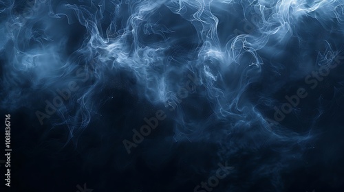 White smoke on a black background .
