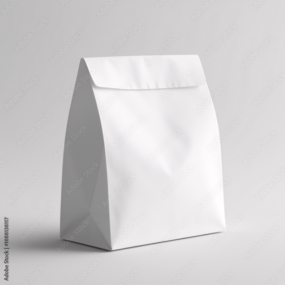 Elegant white paper bag mockup with a minimalist design and subtle textures. Sophisticated and modern, perfect for high-end food branding with a premium, chic aesthetic. Elegant white paper bag mockup with a minimalist design and subtle textures. Sophisticated and modern, perfect for high-end food branding with a premium, chic aesthetic.