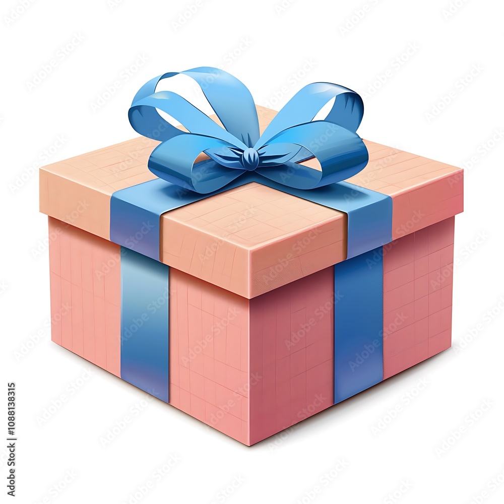 Obraz premium gift box with bow isolated on white background.