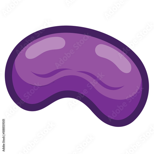 Purple Sleep Mask vector illustration isolated on a white background