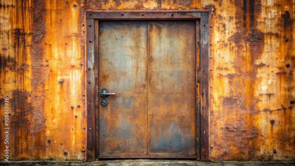 Rusted old door with black frame, rusted, old, door, black, frame, vintage, weathered, aged, corroded, decay, aged Rusted old door with black frame, rusted, old, door, black, frame, vintage, weathered, aged, corroded, decay, aged