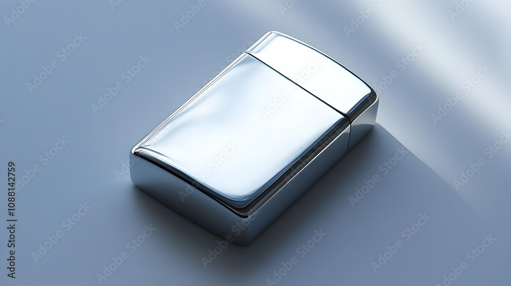 Chrome Lighter 3D Render Chrome Lighter 3D Render