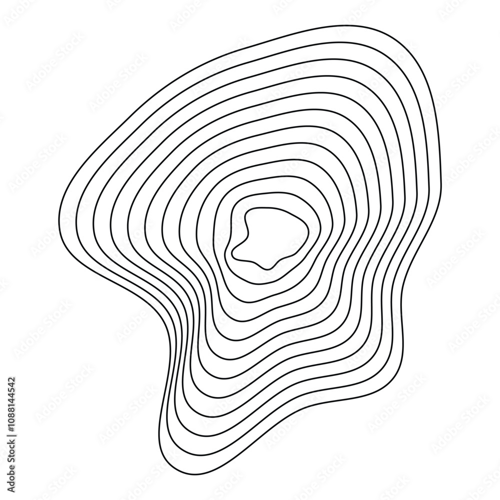 Wavy contour lines. Fluid topographic shapes. Organic terrain patterns. Natural elevation contours. Wavy contour lines. Fluid topographic shapes. Organic terrain patterns. Natural elevation contours.