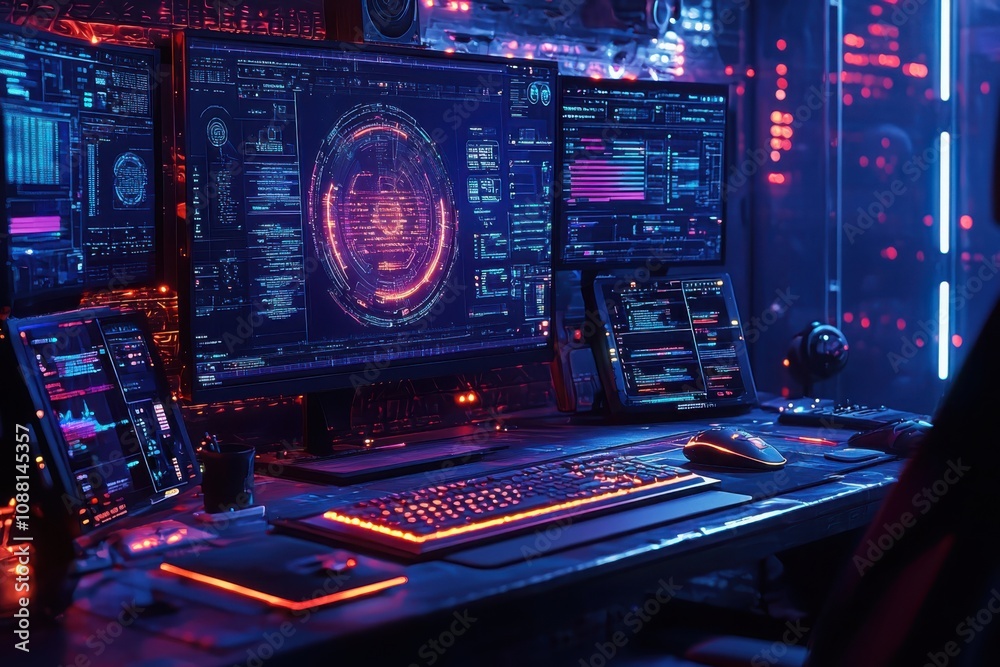 Exploring data streams in a virtual reality hub holographic workstation experience in a futuristic environment Exploring data streams in a virtual reality hub holographic workstation experience in a futuristic environment
