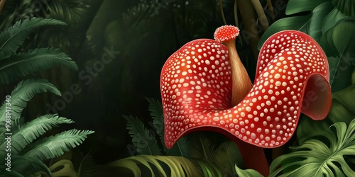 Lush Rainforest Rare Titan Arum Rafflesia Flowers Tropical Plants photo