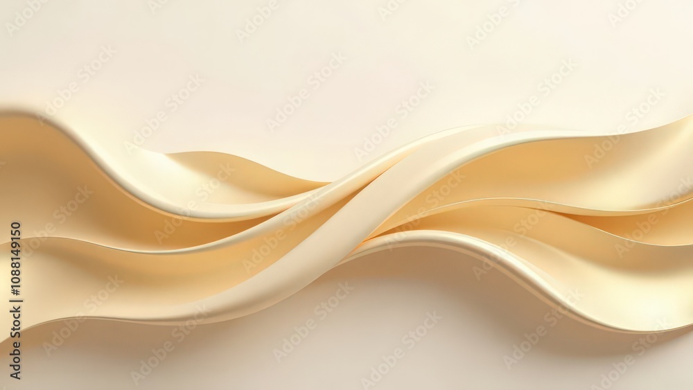 Abstract soft golden waves on a light cream background with copy space. Minimalistic and elegant composition perfect for branding, backgrounds, banners, or modern designs Abstract soft golden waves on a light cream background with copy space. Minimalistic and elegant composition perfect for branding, backgrounds, banners, or modern designs