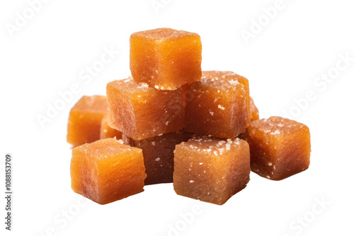 jaggery pieces  on transparent background
