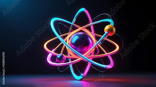 Shining neon atom model