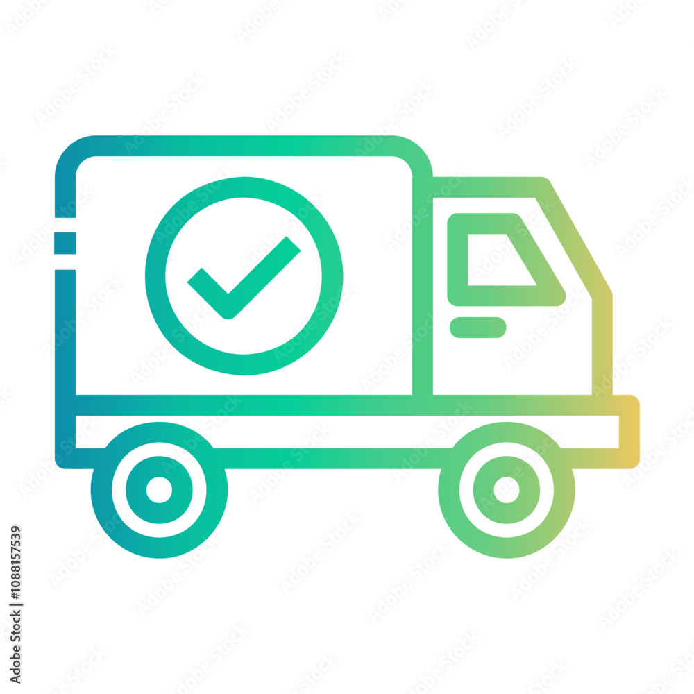 delivery truck Line Gradient Icon delivery truck Line Gradient Icon