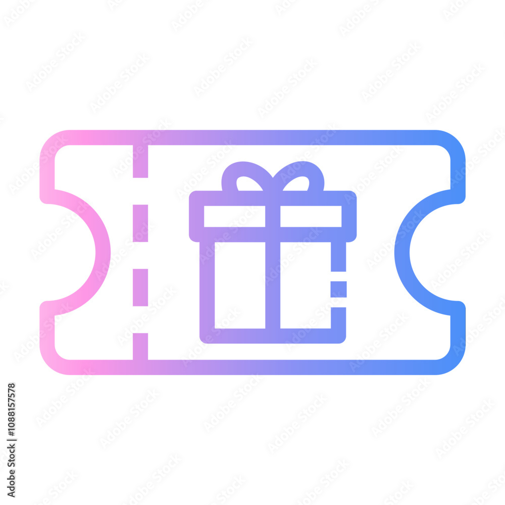 gift voucher Line Gradient Icon gift voucher Line Gradient Icon