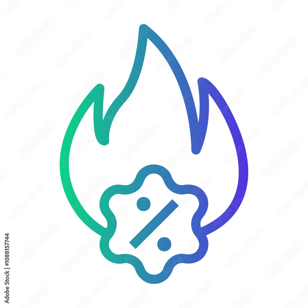 black friday Line Gradient Icon black friday Line Gradient Icon