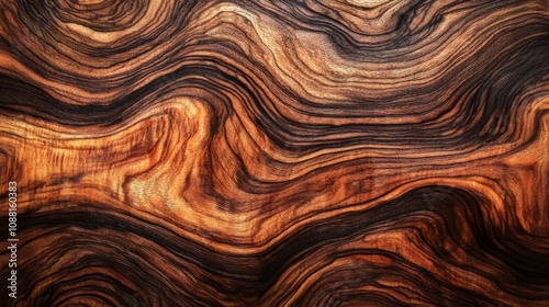 78.A close-up view of a wooden texture background, capturing the fine lines and curves of the wood grain. The texture reveals the natural depth and irregularities in the wood, with darker shades