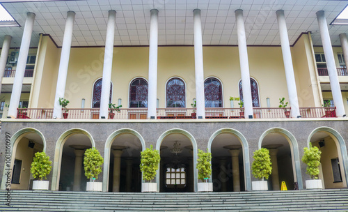 Indonesia - March 3 2024: Gadjah Mada University (UGM) rectorate building, Yogyakarta. UGM campus center building photo