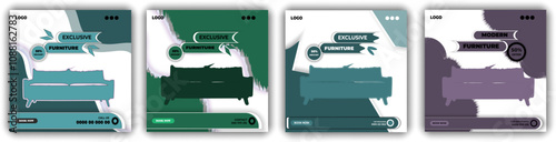 Art & IllustrModern Furniture Poster template designation