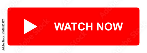 Watch Now  Web UI Button. Vector Illustration