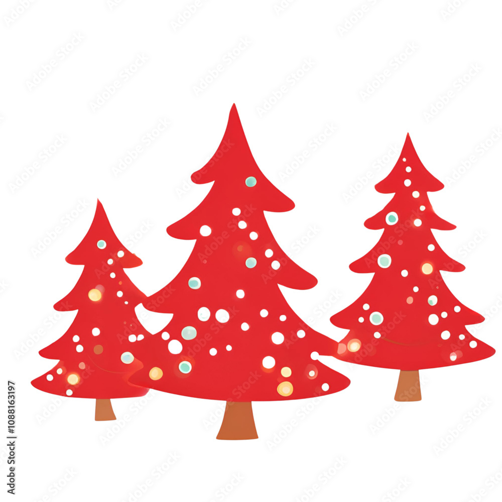 Fototapeta premium set of christmas trees